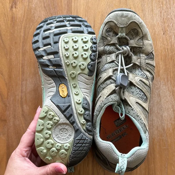 Merrell Tan and Gray Hiking Shoes - Image 3