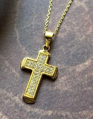 Cross 18k Gold  Necklace - Image 2