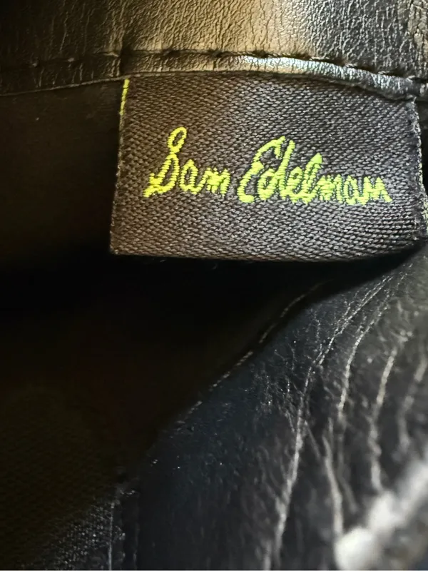 Sam Edelman Black Tall Leather Riding Boots - Womens 8M - Image 10
