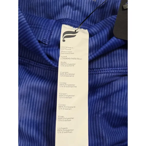 Fabletics NWT Define PowerHold High-Waisted 7/8 Legging Admiral Blue Solar Dye M - Image 4