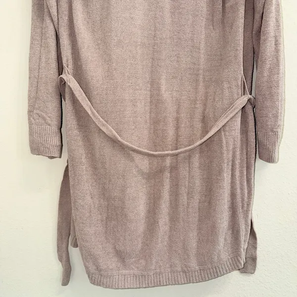 Barefoot Dreams CozyChic Ultra Lite Belted Cardigan Robe Taupe Size Small- Soft - Image 7