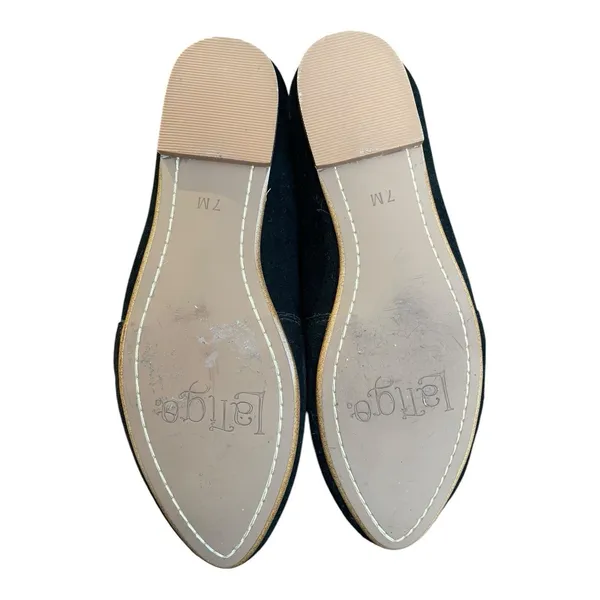 LATIGO Unity Suede Ballet Flats 7 Black Gold Studded Boho Comfort NWOT - Image 8