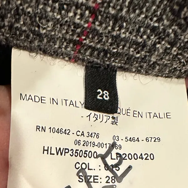 Helmut Lang Black Gray Red Plaid Mini Skirt 28 - Image 9