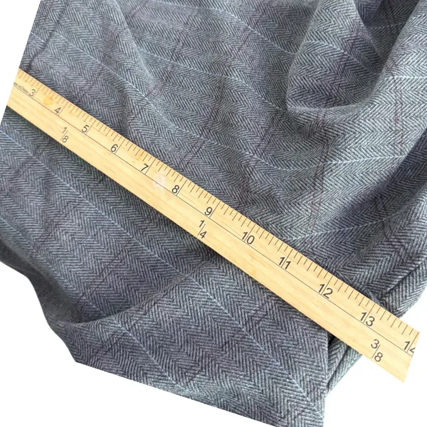 Loft High Rise Wide Leg Gray‎ Sailor Plaid Pants Womens 12 Academia Preppy Office NEW - Image 11