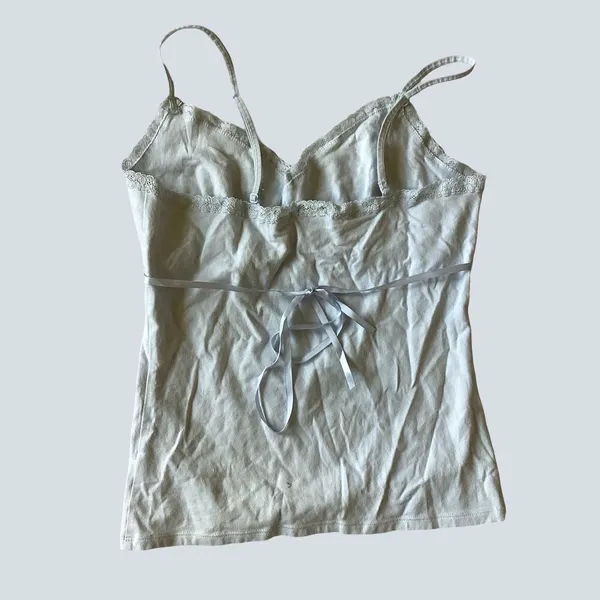 Gap Stretch Lace Trim Cami with Back Tie - Image 7