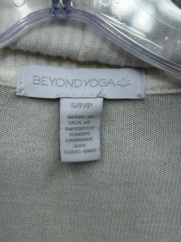 Beyond Yoga Soften Up Cardigan Women’s Small Off White Open Front Pockets Flawed - Image 7