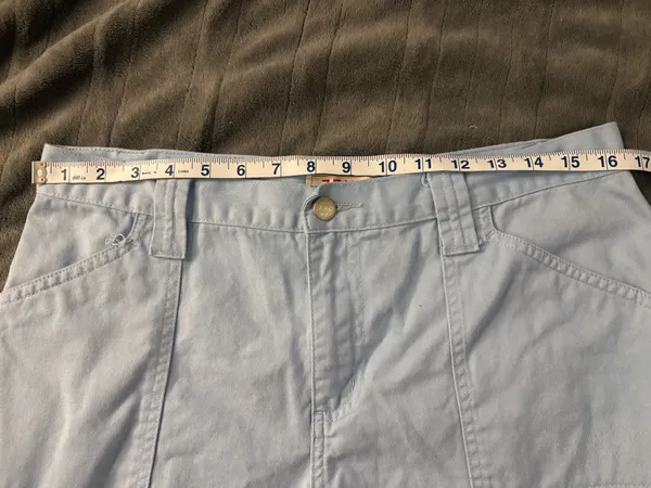Vintage ZENA Jean Shorts blue 12 - Image 3