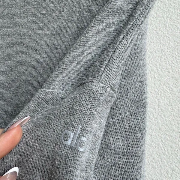 Alo Yoga Soho Oversized Crewneck Pullover Sweatshirt Women's Size Small Gray - Image 5