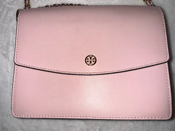 Tory Burch Pink Leather Emerson Envelope Convertible Chain Shoulder Bag - Image 4