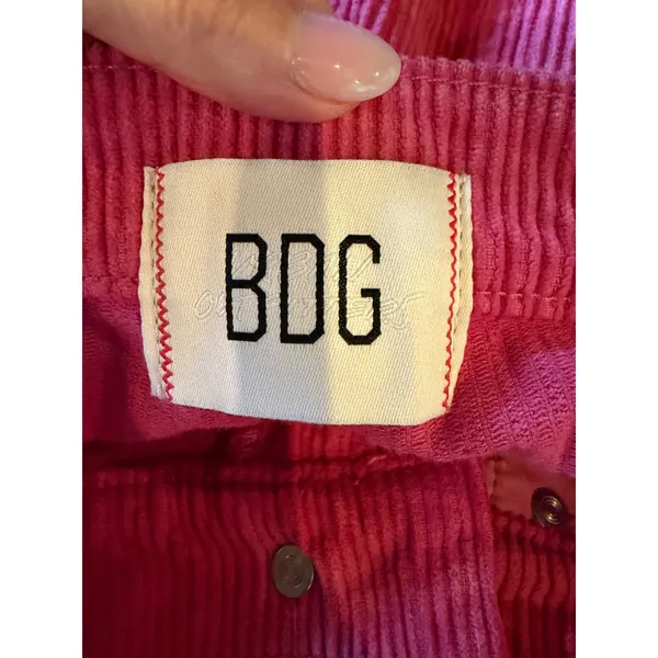 BDG High And Wide Corduroy Pants Women 26 Pink Wide Leg High Rise Streetwear Y2K - Image 8