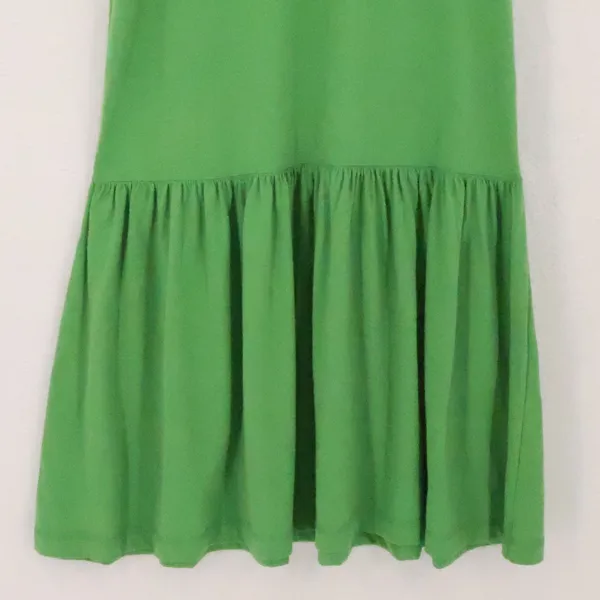 Vintage 80s 90s Stefano Drop Waist Dress Womens Size M Green Tennis Preppy - Image 10