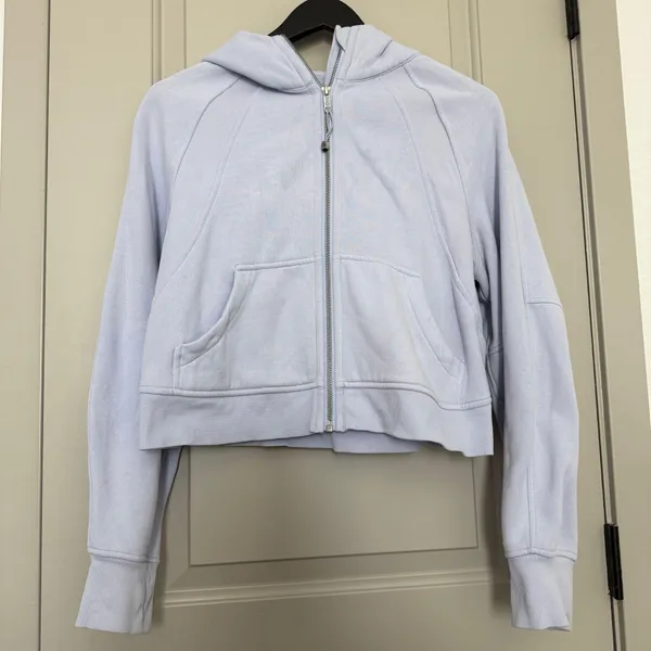 Lululemon Scuba Oversized Full Zip Hoodie - Pastel Blue - XS/S - Image 2