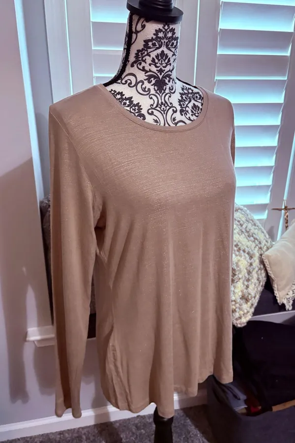 Apt 9 size large grey sparkly tunic top - Image 2