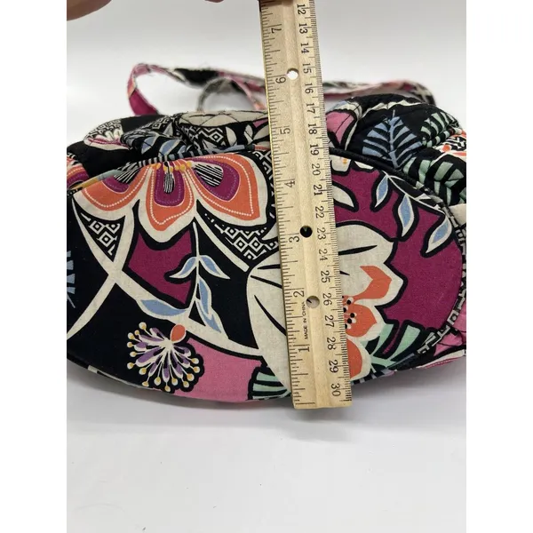 Vera Bradley Shoulder Bag Womens Medium Multicolor Quilted Floral Zip Pockets - Image 6