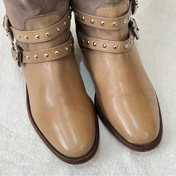 COACH Lilliana Studded Leather Suede Zip Up Ankle Boots Size 6 - Image 11