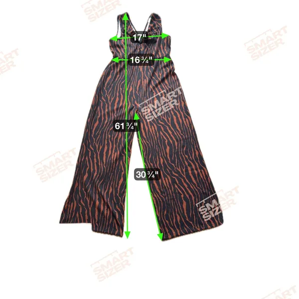 Womens Size L Wide Leg Jumpsuit Zebra Print V Neck Sleeveless - Image 4