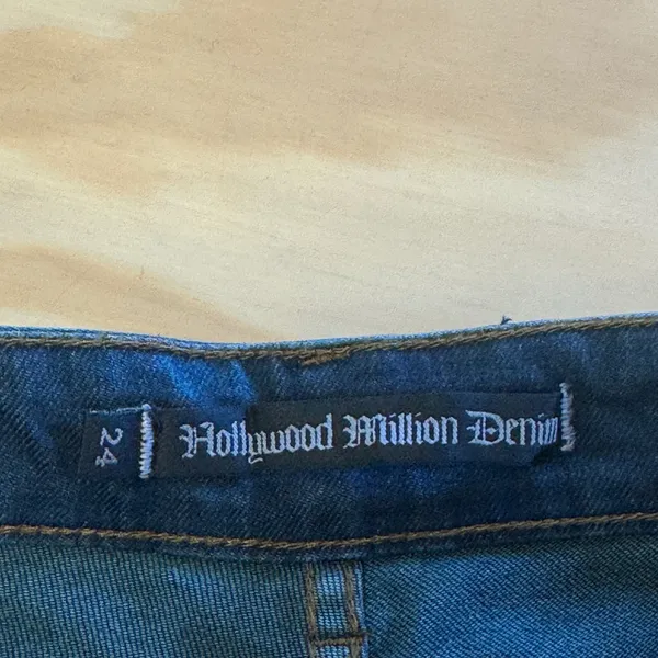 Y2K Hollywood Million Denim Trapper Dan Bootcut Jeans Integrity Wash 24 Low Rise - Image 6