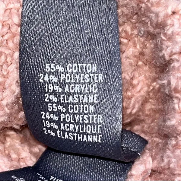 Blush Pink Ribbed V Neck Bow Tie Bell Sleeve Oversized Sweater size Small - Image 10