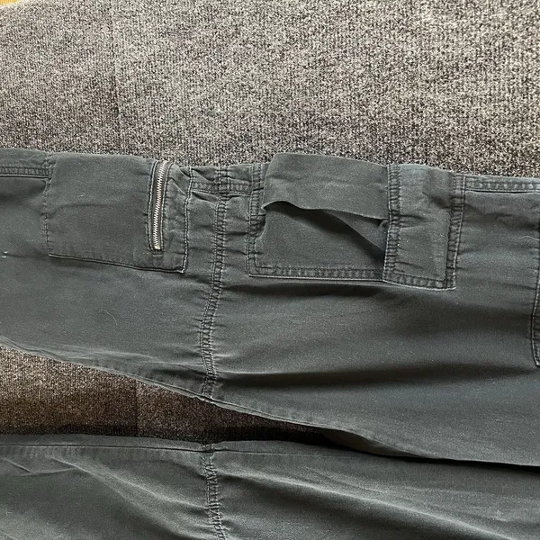 AEROPOSTALE Women's Size M Faded Slate Blue Gray Utility Cargo Pants Canvas Y2K - Image 6