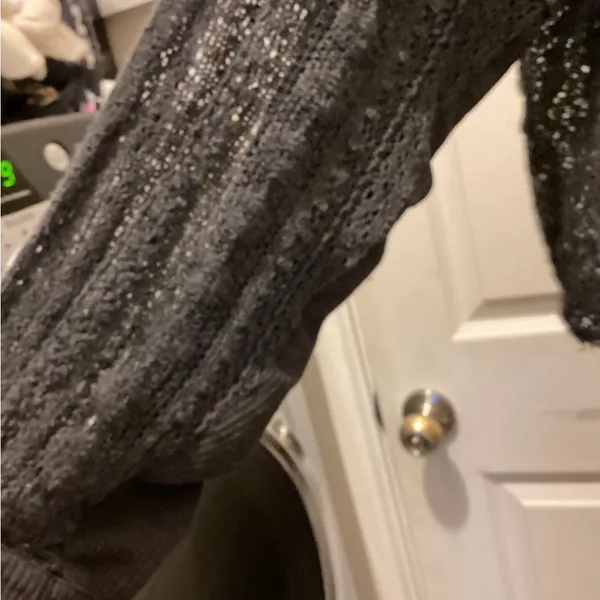POL Black Textured Cardigan - Image 2