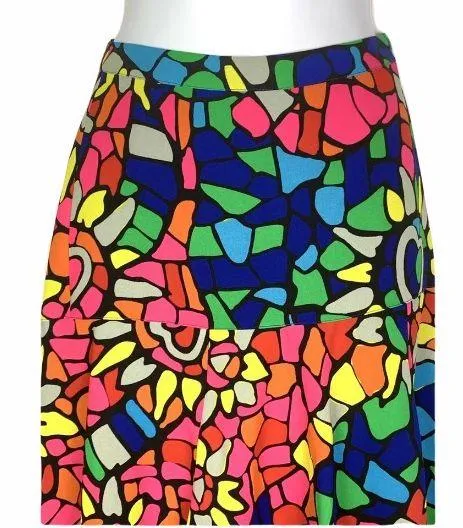 Nanette Lepore L’Amour Faith Multi-Color Mosaic Hi-Low Skirt EUC XS - Image 8