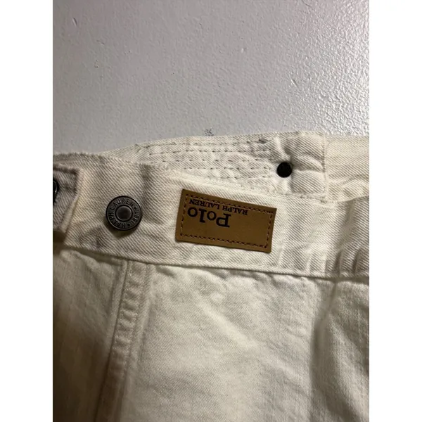 Polo‎ Ralph Lauren white distressed patch on sleeve jean jacket size small - Image 4