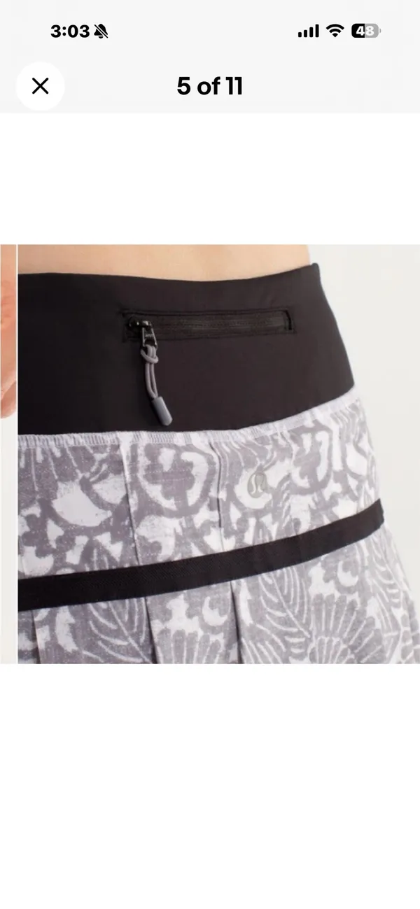 lululemon Athletica Black and Gray Skirt Size 6 - Image 4
