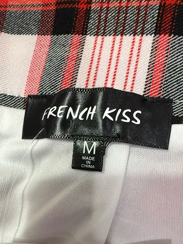 French Kiss Red Plaid Mini Skirt - Image 5