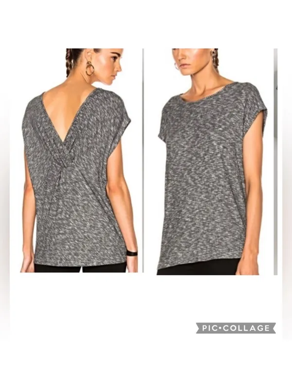 Rag & Bone Gray Twist Back Top Size Small - Image 2