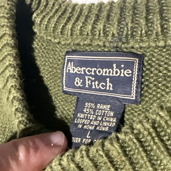Vintage Abercrombie & Fitch Sweater Women's SZ L Ribbed 80s/90s Hong Kong - Image 5