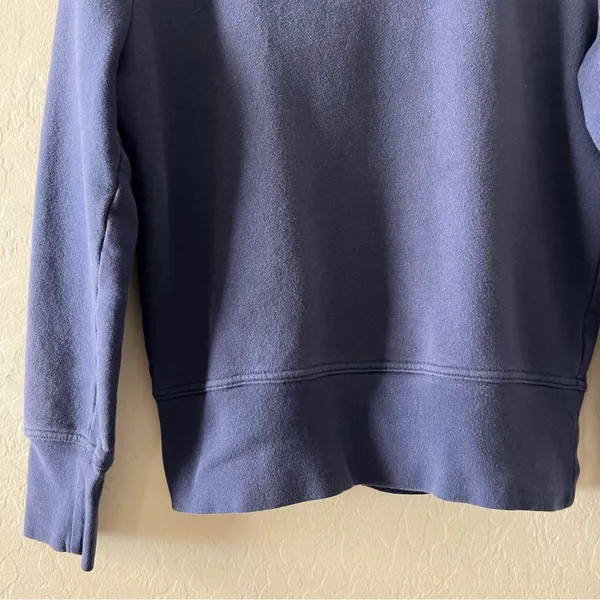 Madewell Navy Blue Mock Turtleneck Sweatshirt - Image 3
