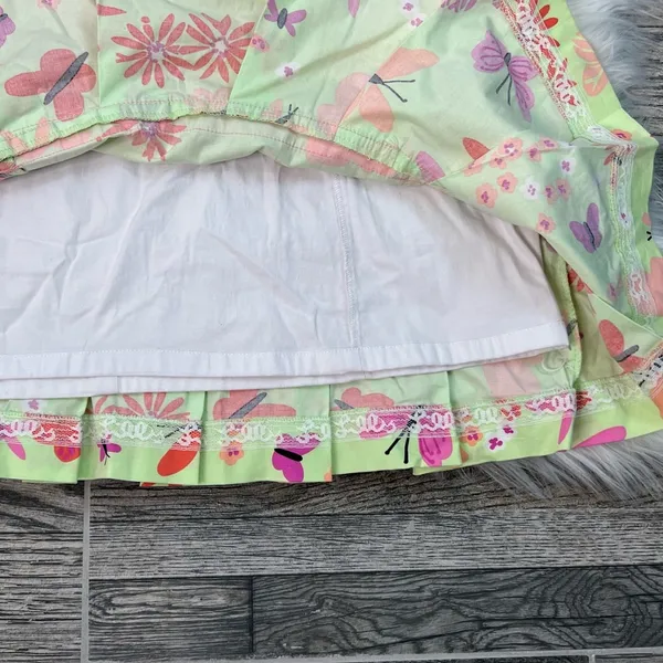 Lilly Pulitzer Vintage White Label Demi Dress Bonjour Palm Green Butterfly Print - Image 5