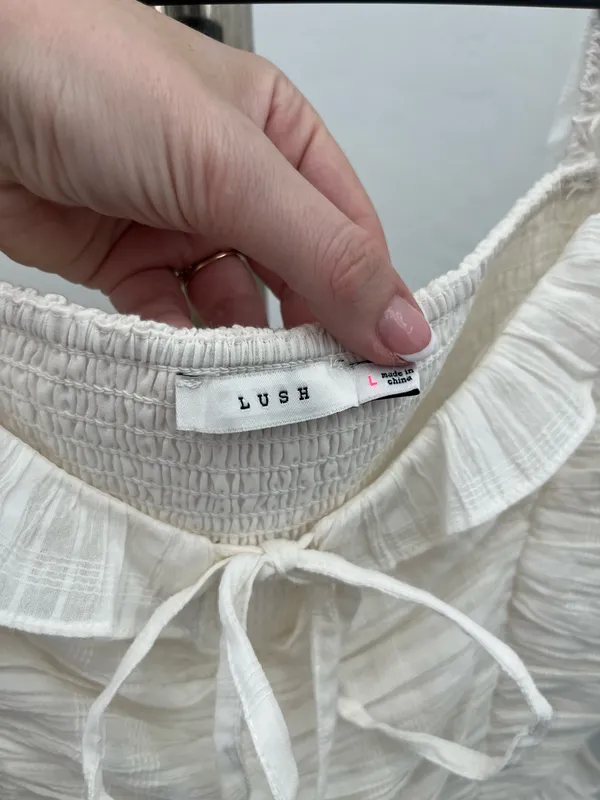 Lush Clothing Puff Sleeve Crop Top - Image 8