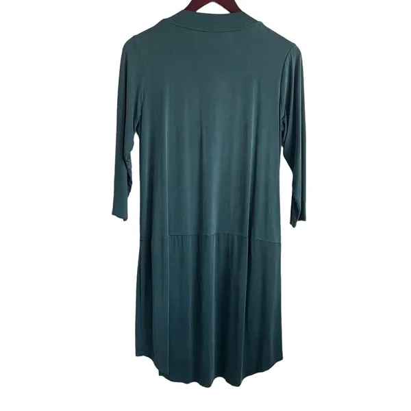 Dolan‎ Womens Pocket Dress MP Green Cupro Spandex Blend Lounge Travel Minimalist - Image 2