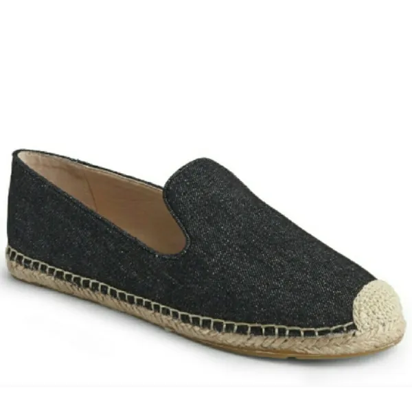 Vince Camuto denim espadrille slip on flats o women’s Size 8B - Image 8