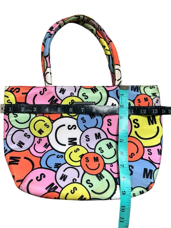 Steve Madden Insulated Mini Lunch Tote Multi Color Zip Smiley Face - Image 3