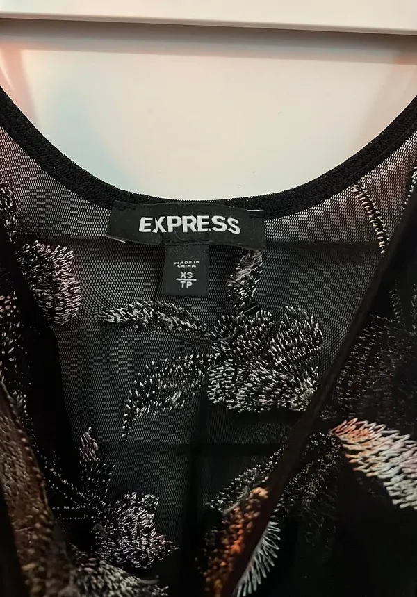 Express Floral Embroidered Bodysuit - Image 3