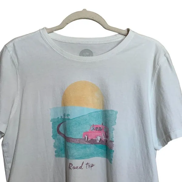 Life Is Good Womens Size Large Multicolor Road Trip Graphic Crusher Tee - Image 2