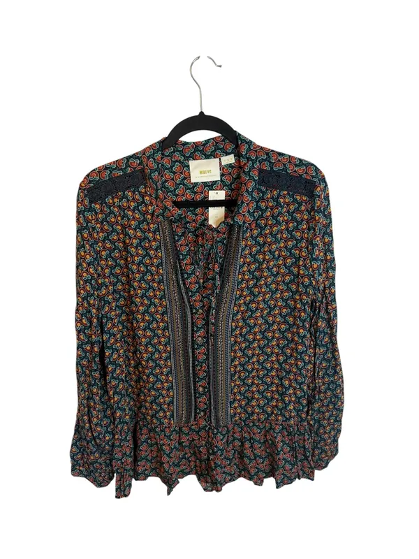 NWT Anthropologie Maeve Janie Flounced Boho Peasant Blouse - Image 3