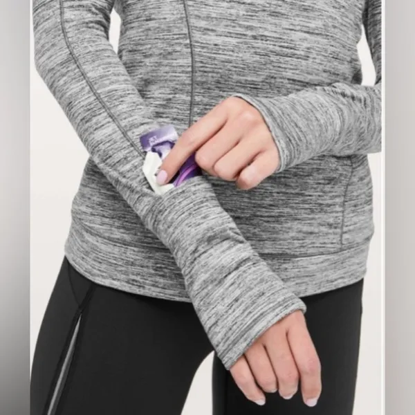 Lululemon Athletica Cypress Kiss long sleeve‎ space dyed top gray size 6 - Image 4
