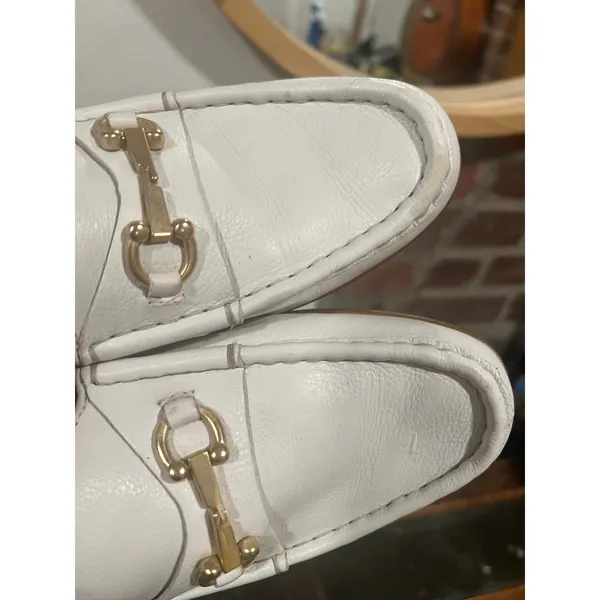 Born Women's Ardsley Preppy Loafer Leather White 8.5 Business Casual Officewear - Image 5