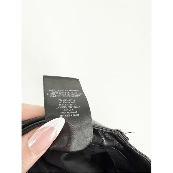 Aritzia Wilfred Melina‎ Faux Leather Straight Leg Pants Women's Size 0 Black - Image 8