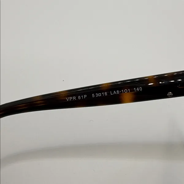 Women’s Prada tortoise shell eyeglass frames VPR 61P 53-16 LA8-101 140 - Image 9