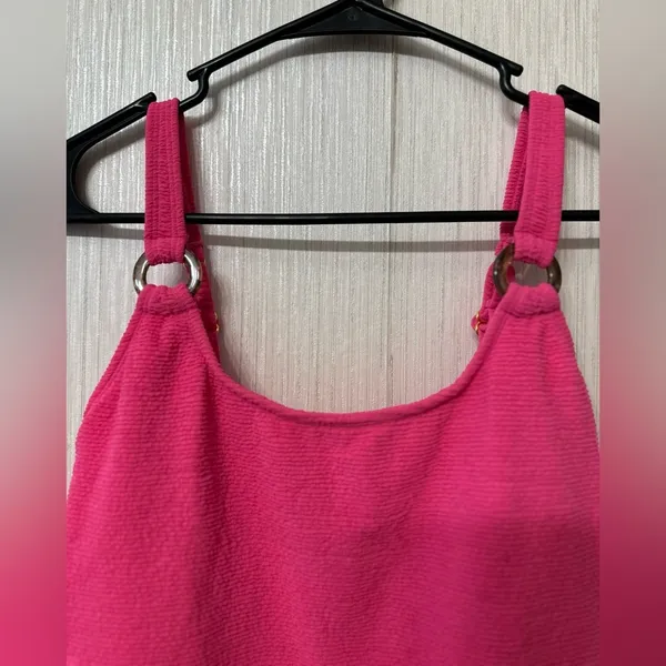 Shade and Shore Square Neck Pucker High Leg One Piece size medium 8-10‎ - Image 2