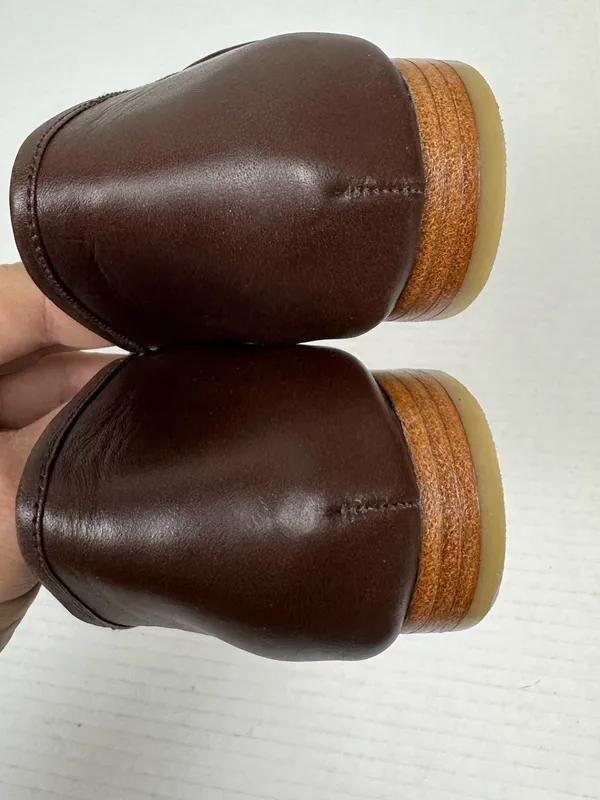 Bali ELF Made by Hand Brown Leather Ballet Flats D’Orsay Slip On Shoes Sz 6 - Image 4