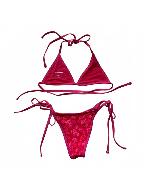 Blackbough Swim Bikini Flowerbomb Quinn Triangle Top Kiana Bottom Women's Small - Image 4