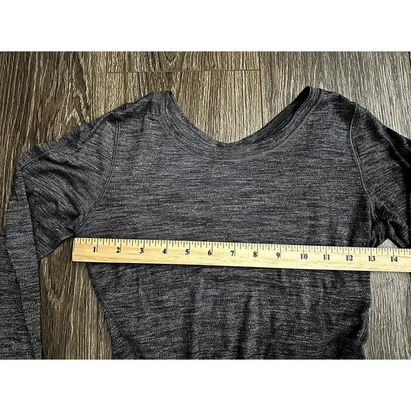 Lululemon 5 Mile Long Sleeve Tiger Space Dye Dark Slate Black - Image 3
