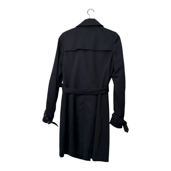 ASOS Black Double-Breasted Belted Trench Coat Size 4 (US) - Image 6