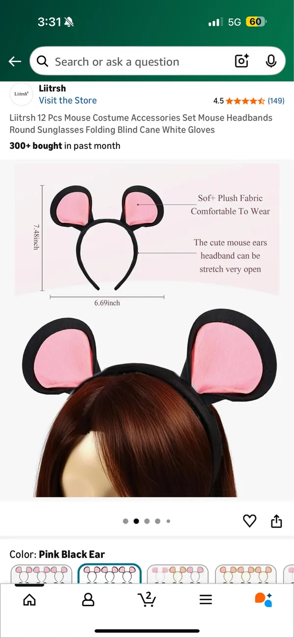 Three Blind Mice Costume Accessories Multiple Size undefined - Image 5