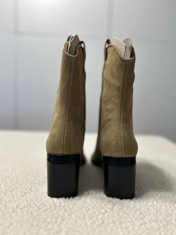 Everlane $298 The Outlaw Suede Cowboy Western Boot in Sand Size 6.5M - Image 13